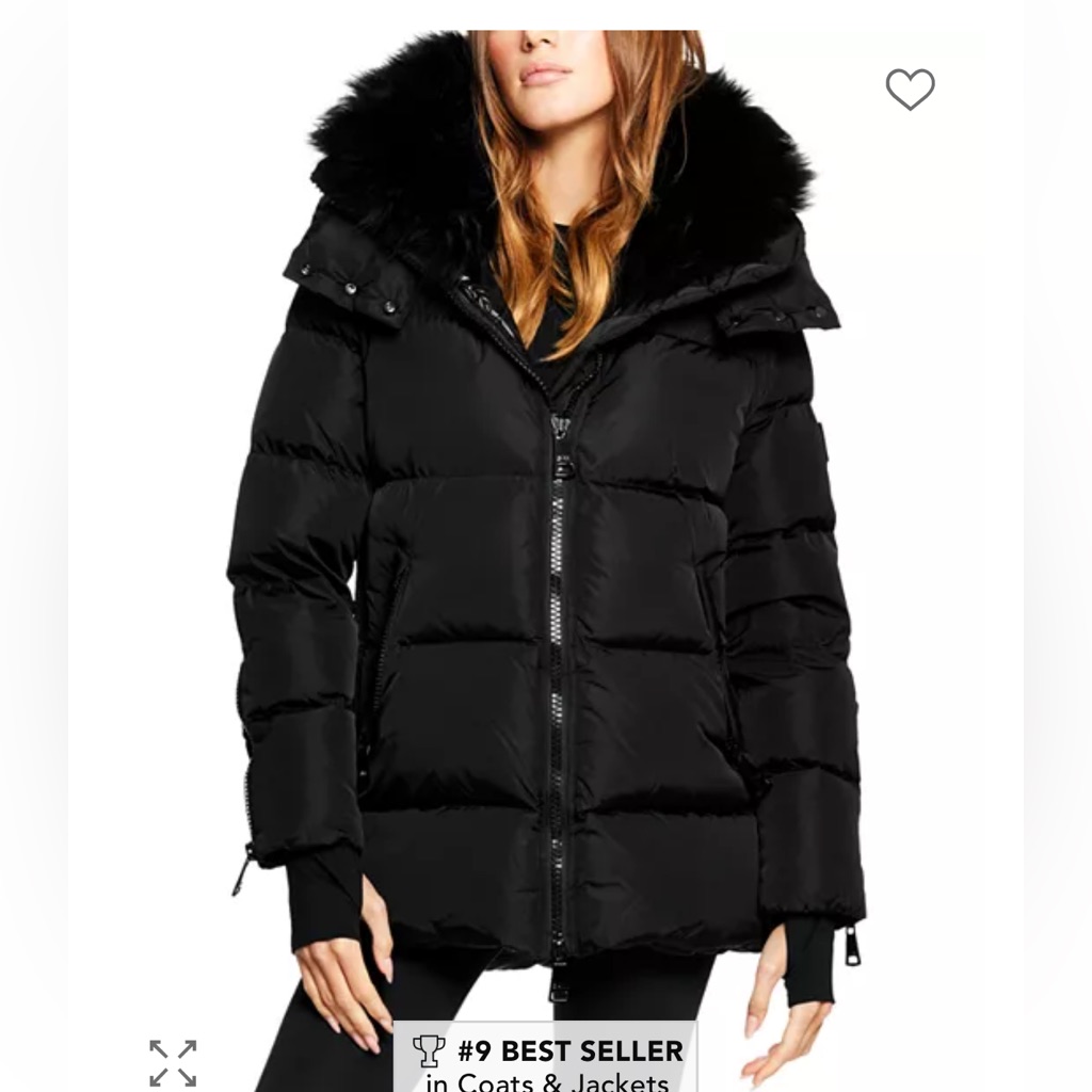 Nwt Sam. Scarlett Down Shearling-Lined Puffer Coat
